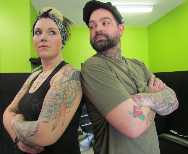 Even within their small social set, heavily tattooed Emily and Jamie ...