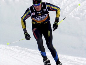 Bob Thompson of Woodstock finished his ski season competing in his eighth nationals at the 2013 Haywood Ski Nationals in Whistler, B.C. at the Whistler Olympic Park. Thompson finished second place among under-23's in the 50km skate with a time of two hours and eight minutes. Submitted photo