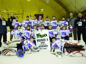 The Fort Saskatchewan PeeWee B Rangers have won the title of 1660 Hockey League champions.

Photo Supplied