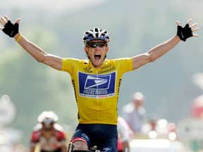 Lance Armstrong returned four samples with traces of banned corticosteroids in the 1999 Tour de France, according to the International Cycling Union. (REUTERS/Wolfgang Rattay)