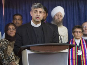 Dr. John Joseph Mastrandrea of the GTA Council of Christian Churches speaks at a press conference in Toronto's City Hall urging Toronto City Councillors to vote against accepting any new casinos on Thursday April 4, 2013. (Tom Hicken/Toronto Sun)