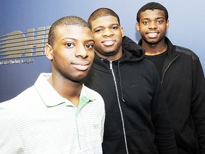 Rexdale's Subban family has provided a wealth of talent to the Belleville Bulls, via the OHL draft. From left, Jordan was a first-round selection in 2011, P.K. came in the sixth round in 2005, while Malcolm arrived in the 11th round in 2009.