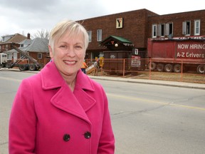 Phyllis Lovell, executive director of Bruce Grey Child and Family Services in front of the building the agency will be moving into.