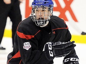 Whitby Wolves defenceman Justin Lemcke, 6-1, 192, was chosen 18th overall by the Belleville Bulls in the 2013 OHL draft Saturday. (OHL Images)