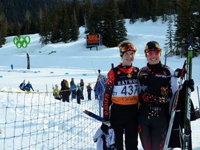 Lisle Compton and Maya Boivin represented the Kenora Nordic Ski Club and Team Manitoba at the 2013 Haywood Nationals at Whistler, home of the 2010 Winter Olympics.
HANDOUT PHOTO/MADDY COMPTON