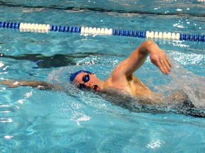 Submitted Photo

Chris Manning, shown in an earlier competition, captured gold in the 50-metre freestyle at Swimming Canada's 2013 World Trials in Victoria, B.C.