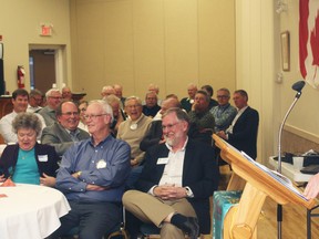 KEVIN RUSHWORTH HIGH RIVER TIMES. Brian Dunne, locations manager for the Heartland television shoot, addressed the Rotary Club of High River on April 4. He spoke on television logistics, the beginning of season seven, but wasn't quite able to divulge any secrets.