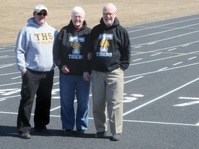 Peter Howe Invitational Track and Field and Relay Meet co-organizer Duncan Armstrong is joined by Doreen and Peter Howe, who coached the Trenton High Tigers to 23 consecutive Bay of Quinte championships from the late 1950s to early 1980s. The meet is scheduled for Wednesday, April 24 at THS.