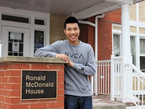 William Ma, who won $5,000 for the Ronald McDonald House Northern Alberta through the Project U essay contest, visited the house last week. Kevin Maimann/Edmonton Examiner