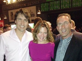 Justin Trudeau and his wife Sophie Grégoire with François Cloutier during the Liberal’s leadership showcase in Ottawa on Saturday.
Photo submitted