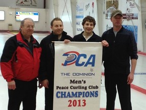 Men’s Team - ‘A’ Winner Dominion Club Championships - Elden, Dale, Dylan and Dwayne Adams  (three generations of Vennings...Fantastic)  Off to provincials in Fort St. John, BC in Oct.