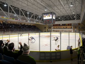 This is an architect's rendering of the interior of the renovated Memorial Gardens when the arena plays host to the new North Bay Battalion this coming Ontario Hockey League season.