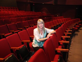 Kathy Heimbecker, general manager of the Sudbury Theatre Centre, sits in the theatre on Wednesday, April 10, 2013. STC received more than $43,000 from FedNor to replace the audience seats, carpeting and to repair concrete floors in the theatre. The theatre has to match the funding through a fundraising campaign. JOHN LAPPA/THE SUDBURY STAR/QMI AGENCY