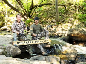 Michael Taylor, left, and Shaun Leduc are competing against teams of hunters across Canada to host their own show on the Wild TV network.