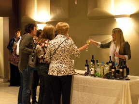 Crowds flocked to the William Glesby Centre, Thursday night, for a wine tasting fundraiser to support the concert venue. The Glesby Centre is in the midst of a fundraising campaign to purchase new chairs and is very close to reaching its $25,000 goal. (ROBIN DUDGEON/THE GRAPHIC/QMI AGENCY)