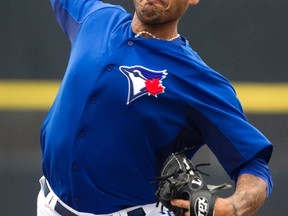 Blue Jays pitcher Sergio Santos. (FRED THORNHILL/Reuters)