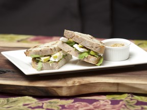 A brie and pear sandwich prepared by Jill Wilcox. (CRAIG GLOVER/QMI AGENCY)