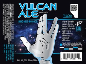 The Vulcan Ale’s label features a dedication to the Town's centennial celebration, which takes place Aug. 2-5, and a Vulcan salute, the hand gesture made famous by Star Trek’s Spock when he would say, “Live long and prosper.” The ale is slated for release in May.
Image courtesy of CBS/Paramount