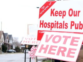 Thousands of residents voted in a referendum on the new Providence Care Hospital Saturday. (Danielle VandenBrink/The Whig-Standard)
