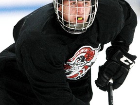 Travis Konecy of Clachan skates at the Ottawa 67's rookie camp Saturday. (TONY CALDWELL/QMI Agency)