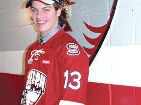 Kincardine's Garrett McFadden was drafted 12th overall by the Ontario Hockey League's Guelph Storm at the OHL Priority Selection on April 6, 2013.