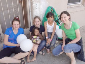 DCS students on a mission trip to El Paso, Texas had the chance to meet children at a local women's shelter there.