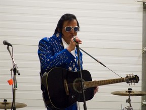 Comedian and Elvis impersonator Gerry 'The Big Bear' Barrett was among the performers at Keeskeemaquah Conference Centre during the All Nations Tribal Days being held in Portage la Prairie, Saturday. (ROBIN DUDGEON/THE GRAPHIC/QMI AGENCY)