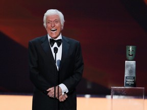 Actor Dick Van Dyke accepts the life achievement award at the 19th annual Screen Actors Guild Awards in Los Angeles, California January 27, 2013. (REUTERS/Lucy Nicholson)