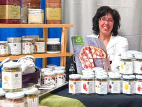 Hope Klein, an independent Epicure Consultant, sets up shop at the Clear Hills County Agricultural Trade Show this past Saturday.