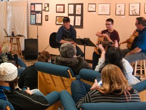 The IGNITE Youth Group performs songs in front of the intimate crowd at the Fairview Fine Arts Centre on Saturday, April 13, 2013.