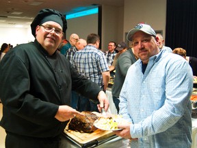 Dinner is served at the 40th annual general meeting of North Peace Gas Co-Op, Wednesday, April 10.