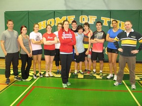 Canadian women's pole vault champion Melanie Blouin was in Cornwall, helping out her old university coach Neil Martindale, at a Holy Trinity track and field workout.
Todd Hambleton staff photo