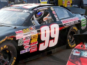 Jamie Krzysik sits in his 650hp Toyota Camry. (Photo courtesy Scott Kirton)