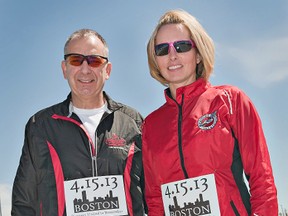 BRIAN THOMPSON, The Expositor

Randy Papple and Bethany Timmerman are organizing a 4.15-mile run on May 4 to show support for the Boston Marathon runners.