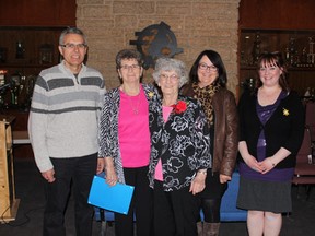 The Canadian Cancer Society recognized local residents at a special dinner on Tuesday, April 16, 2013.