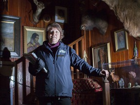 Interpreter Pam Manning stands in the Luxton House’s front room, amid its extensive collection of artifacts from Banff’s past. The house is just one stop on the Historic Walking Tour, which is held as part of the SpringstART festival. Glenn Kelly/ Banff Crag & Canyon