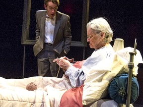 Brett Christopher and Carolyn Hetherington star in the Theatre Kingston production of Vigil, a two-person play anout the relationship between a man and his dying aunt. The production is now playing at the Baby Grand until May 4.
