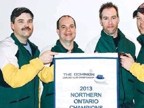 Submitted photo
Jason Strelezki, left, Chris Gordon, Jason Gauthier and Derek Crew are headed to the Dominion Curling Club Championship nationals in Thunder Bay in November.