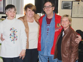 Photo credit: STEPHEN UHLER stephen.uhler@sunmedia.ca
The winners of Branch 72 of the Royal Canadian Legion's best bean cook off, which was held Saturday. In the photo are, from left, Judy Conway, who placed second, Linda Splaine, tied for third, Brian Bludd, who placed first, and Heather Quenneville, tied for third. For more community photos, please visit our website photo gallery at www.thedailyobserver.ca.