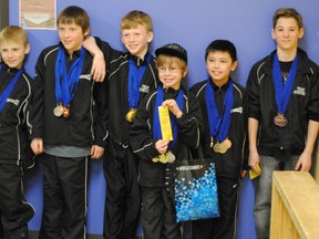 Brandon Emmerson, Matthew Fairbarn, Simon Gagne, Alex Summersby, Jack Mah and Stephane Thibeault all competed in Sudbury last weekend for North Bay Gymtrix. This was the first competition of the season for the boys team.
