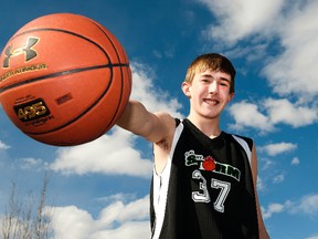 TAYLOR WEAVER HIGH RIVER TIMES 
All of Adam Pahl’s hard work has paid off and he will be representing the province this year is provincial level basketball. Pahl is a student at Senator Riley School, which is where is basketball skills took flight and got him to where he is today.
