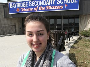 Katey Day, a Grade 11 student at Bayridge Secondary School, has already put in 600 hours of volunteer service although students are only required to donate 40 hours during their entire time at high school. And those are only the hours she has counted.
Michael Lea The Whig-Standard