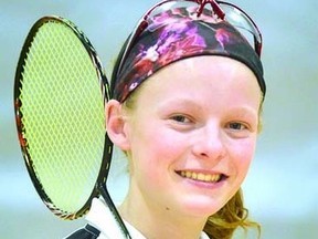 SCOTT WISHART The Beacon Herald
Jessica Murray, shown practising at the Stratford Badminton Club Monday night, qualified for the Ontario high school badminton championships next week with a dominating performance at the Huron-Perth and WOSSAA tournaments last week.