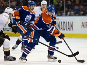 Jordan Eberle says the leadership group in the OIlers dressing room won't let a losing attitude creep into the room. (Codie McLachlan, Edmonton Sun)