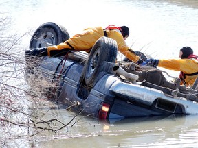 A 66 year old Wallaceburg man died Monday morning after the truck he was driving plunged into a water-filled ditch just north of the town.