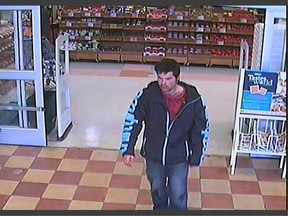 Canmore RCMP are looking for the public's assistance in identifying this man, who was seen taking a woman's dog from outside Sobeys on April 13.
