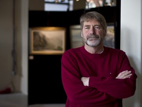 Brian Falconer of the Art for an Oil-Free Coast exhibit is hoping the collection of art will stir a discussion about the oil and gas industry's impact on Canada's West Coast. Justin Parsons/ Canmore Leader/ QMI Agency