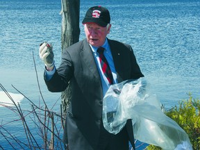 The Right Honourable David Johnston, Governor General of Canada, helped pick up litter along Pembroke’s waterfront, as his Tuesday visit to the city wrapped up.