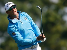 Canada's Graham DeLaet watches his tee shot on the 7th hole in final round play at the Honda Classic PGA golf tournament in Palm Beach Gardens, Florida March 3, 2013. (REUTERS/Andrew Innerarity)