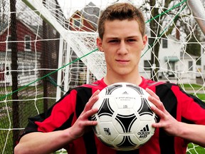 Arthur Voaden's stalwart Grade 11 centre back Brandan Weir and his fellow Vikings are getting ready for their TVRA South season opener Monday at Parkside. R. MARK BUTTERWICK / St. Thomas Times-Journal / QMI AGENCY